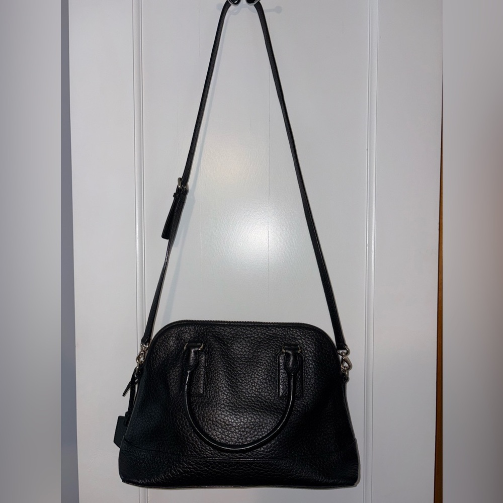 kate spade Black Pebbled Leather Satchel with Top Handles - Picture 3 of 15